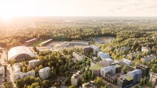 Havainnekuva Myyrmäen sporttikortteleista