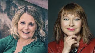 Vantaalaiset kirjailijat Ansu Kivekäs ja Pauliina Susi.