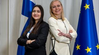Natasha Al-Zeilaa ja ulkoministeri Elina Valtonen