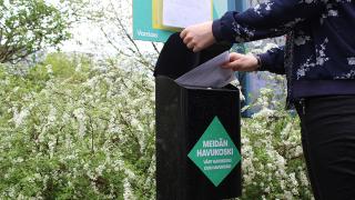 Äänestyslaatikko jossa on meidän havukoski logo.