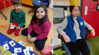 Hiekkaharjun iltapäiväkerhon leikkivät lapset.