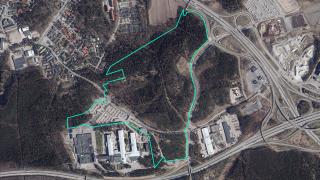 Ilmakuva kaavoitettavasta alueesta. 