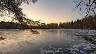 Kuusijärvi talvella.