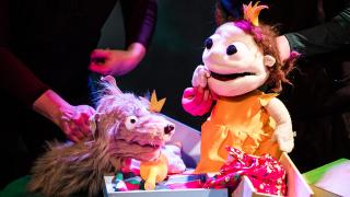 Nukketeatterinäytelmän Prinsessa Pikkiriikki.