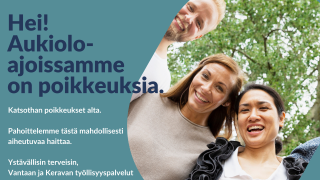 Muutoksia aukioloaikoihin