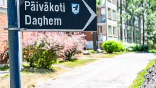 Päiväkotikyltti.