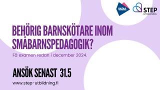 Bli behörig barnskötare, studera till barnledare!