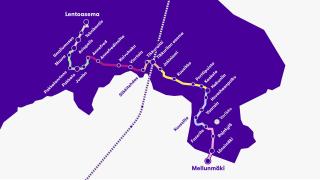 Vantaan ratikan tulevat pysäkit merkittynä kartalle.