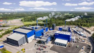 Vantaan Energian jätevoimalan alue Ojangossa. 