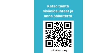Jatkuvatoimisen seurannan seinäkyltti, jossa QR-koodi.