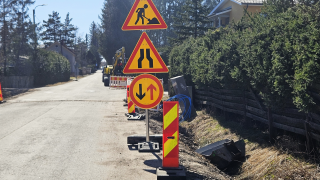 Katutyömaa Vantaalla. 