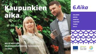 Tilaisuuden esittelykuva ja logoja.