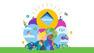 A colorful graphic image for the Vantaa Innovation Competition.