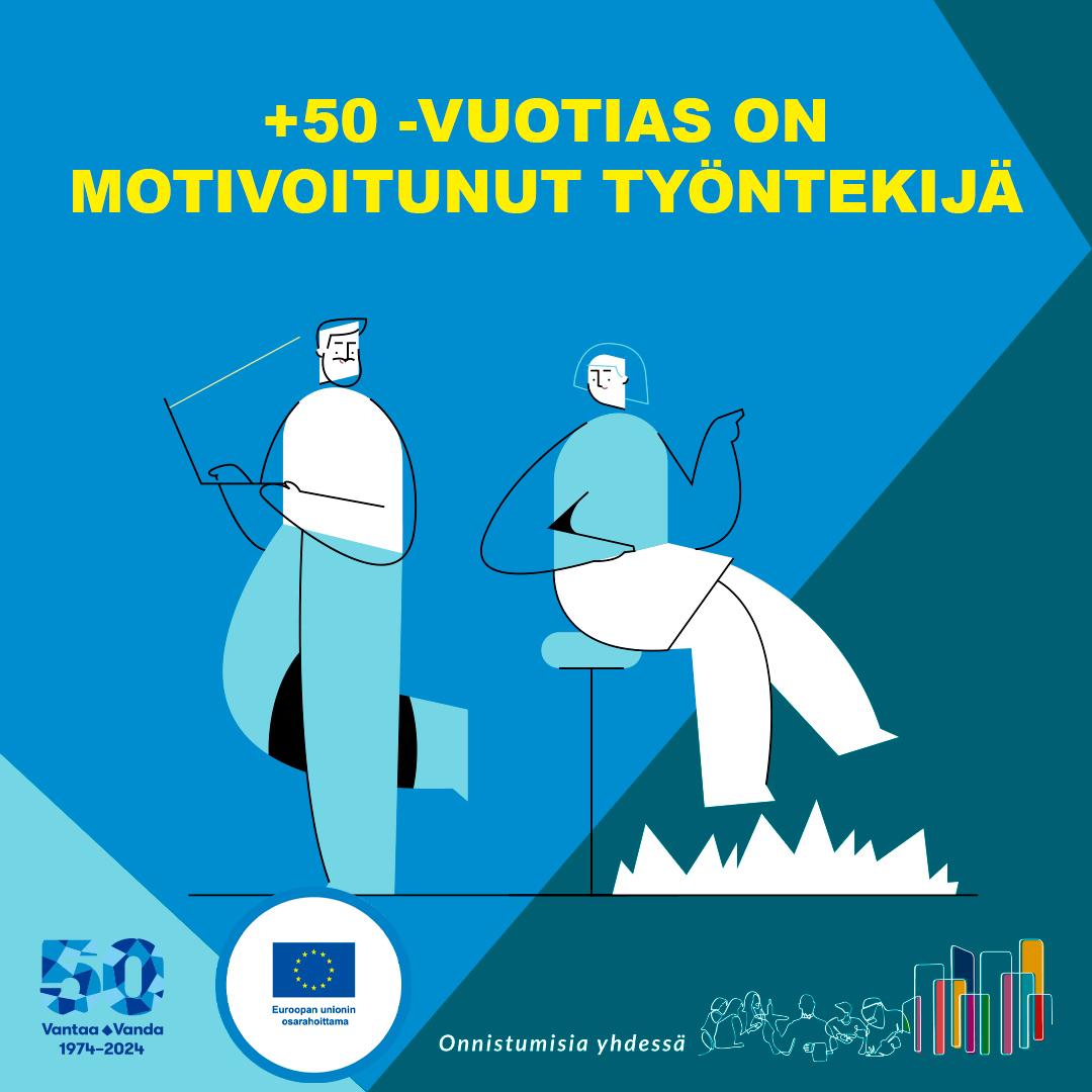 +50-vuotias on motivoitunut työntekijä