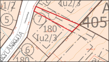 Johtorasite tontilla Tolkinkylänkuja 5.