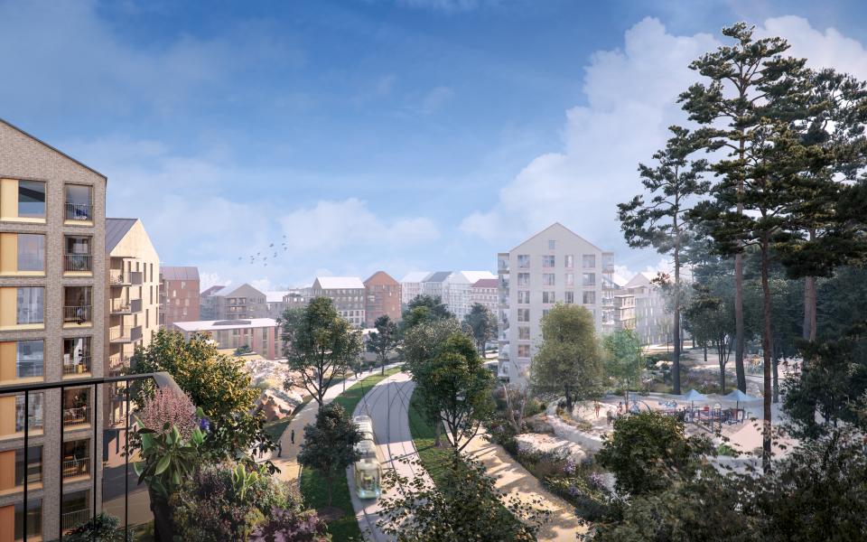 Havainnekuva Muuran kaupunkikylästä.